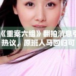 《重案六组》翻拍消息引热议，原班人马回归可能性有多大？